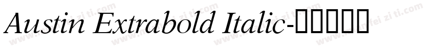 Austin Extrabold Italic字体转换